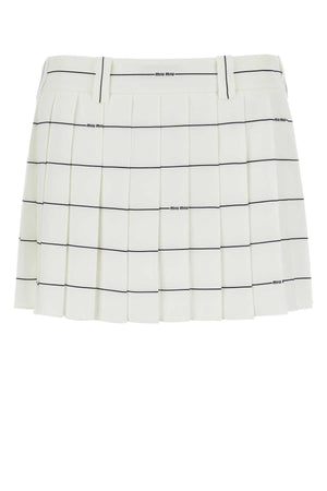 MIU MIU Stripped Printed Mini Skirt for Women