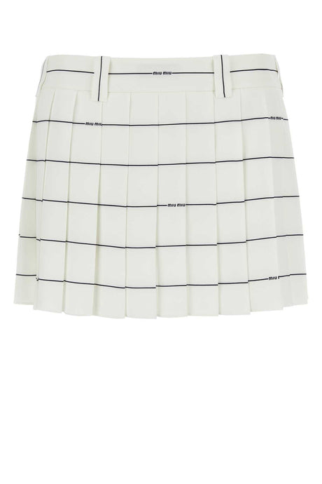 MIU MIU Stripped Printed Mini Skirt for Women