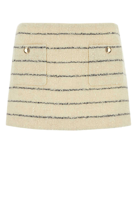 MIU MIU Chic Embroidered Mini Skirt