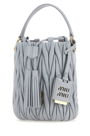 MIU MIU Mini Pastel Light-Blue Bucket Handbag