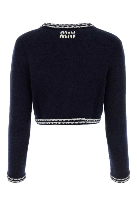 MIU MIU Chic Wool Blend Cardigan for Women - Perfect for 24S