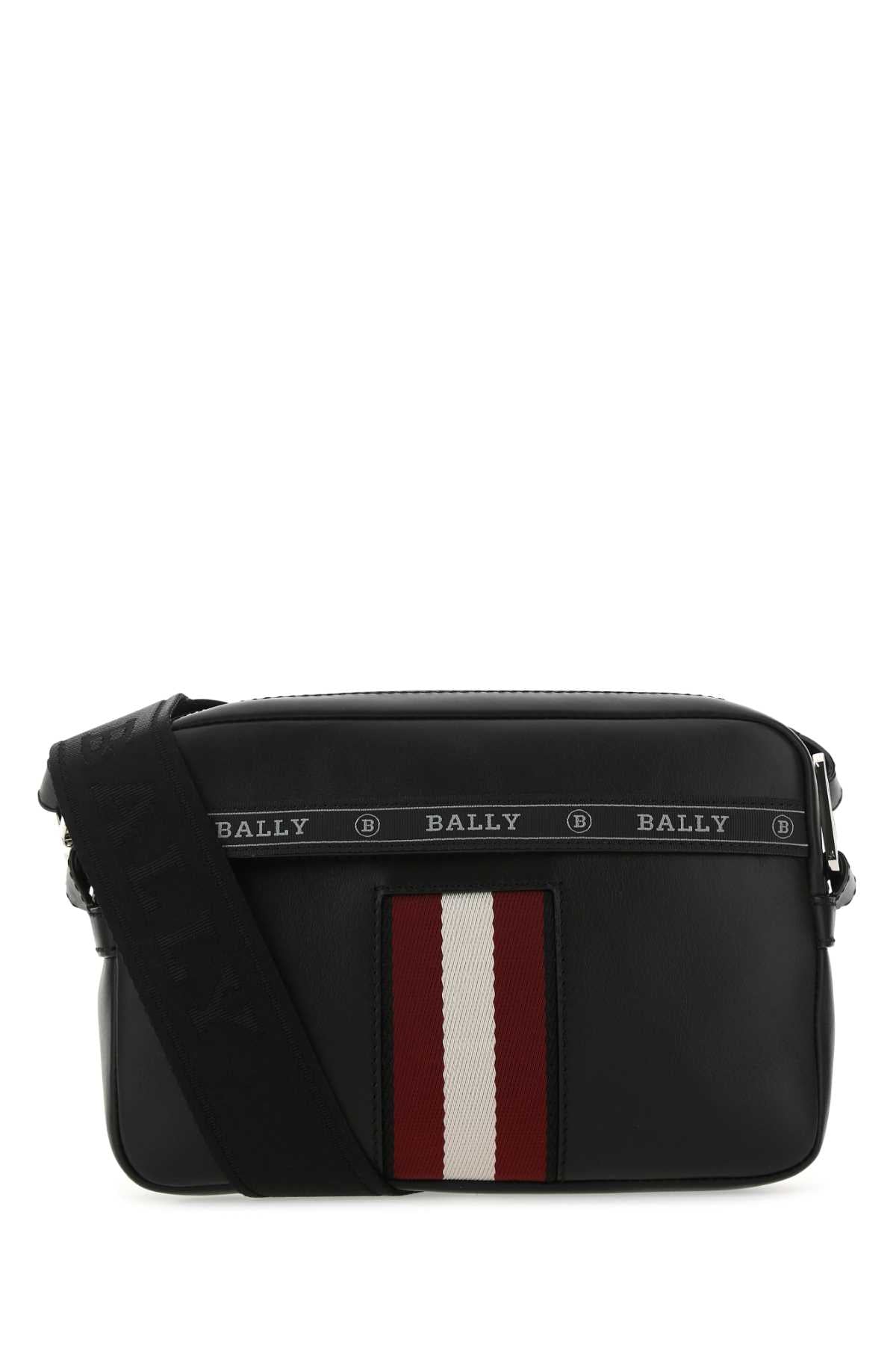 BALLY Mini Black Leather Crossbody Handbag