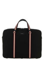 BALLY Black Nylon Code Briefcase - 38x28x10 cm