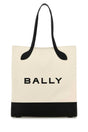 BALLY Ivory Melange Canvas Keep On Shopping Handbag - 34 cm x 39 cm x 10 cm