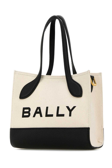 BALLY Ivory Canvas Mini Keep On Handbag