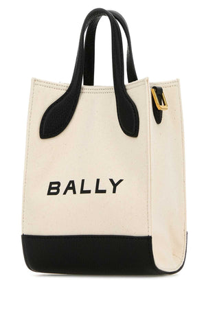 BALLY Mini Ivory Canvas Keep On Handbag