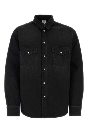 VETEMENTS Unisex Black Denim Shirt for Every Occasion