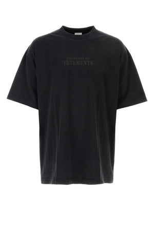 VETEMENTS Slate Oversized Cotton T-Shirt