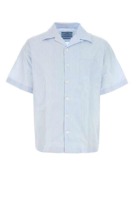 PRADA Stylish Printed Poplin Shirt for Men