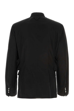 PRADA Sleek Black Poplin Shirt for Men