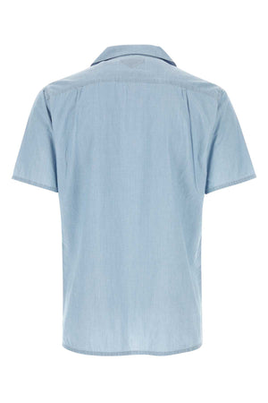 PRADA Light Blue Cotton Shirt for Men - Perfect for Spring 2024