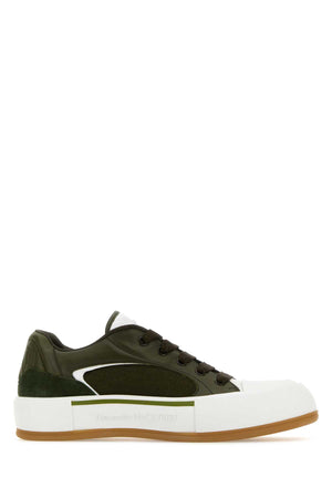 ALEXANDER MCQUEEN Olive Green Plimsoll Sneaker for Men