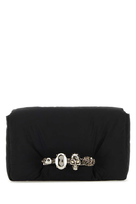 ALEXANDER MCQUEEN Mini Black Nylon Knuckle Belt Handbag