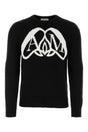 ALEXANDER MCQUEEN Classic Black Cotton Knit Sweater for Men