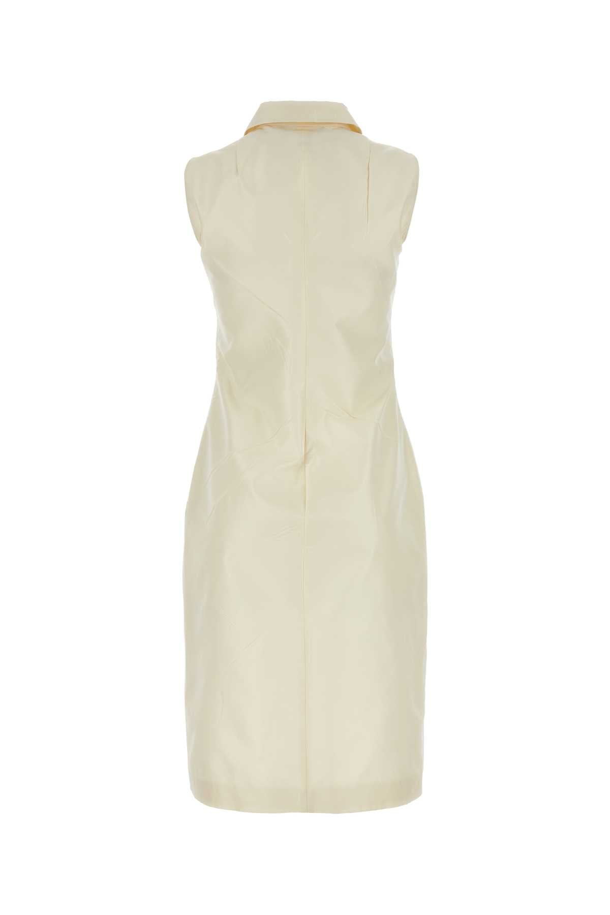 PRADA Ivory Mini Faille Dress