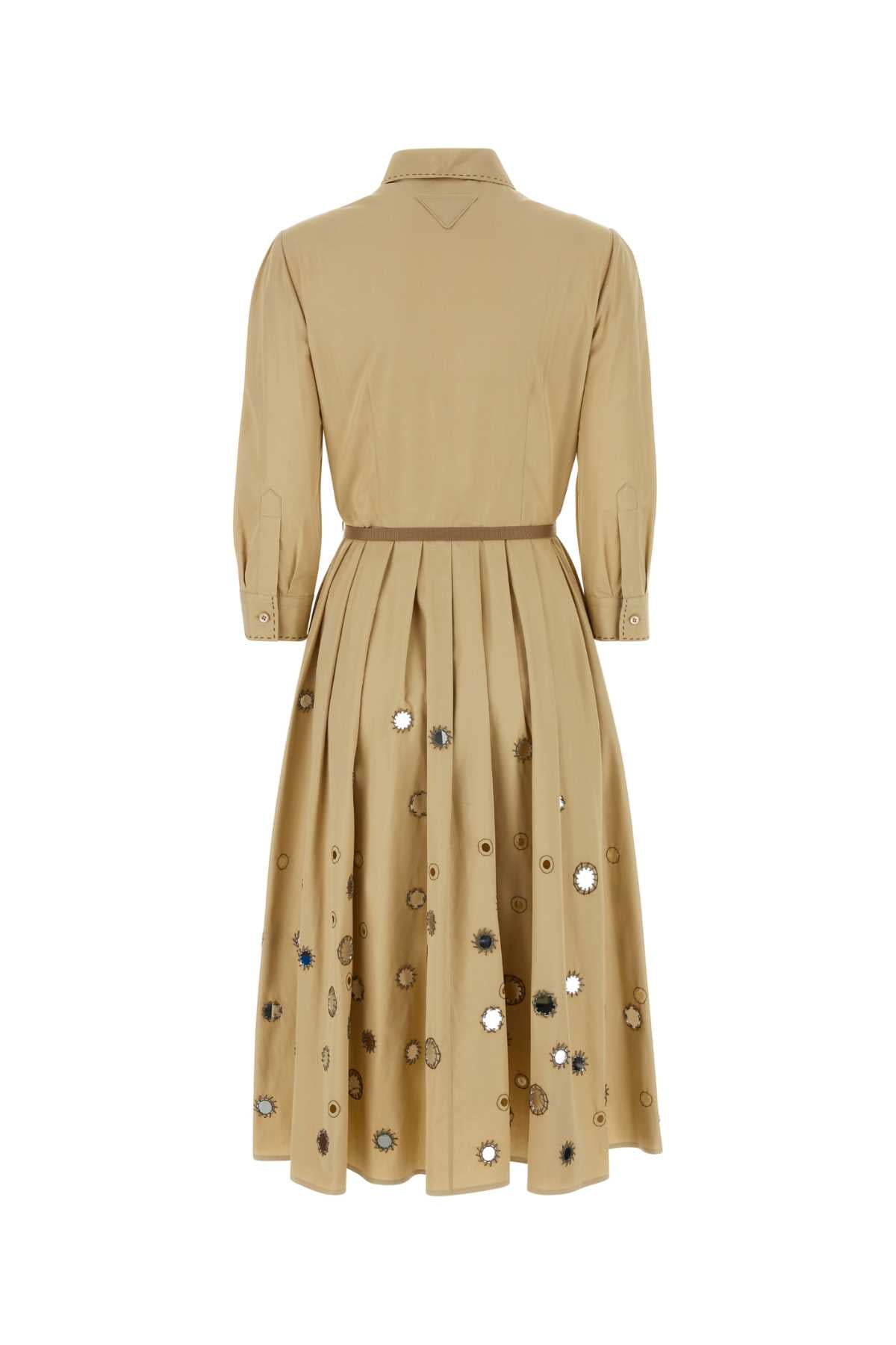 PRADA Beige Cotton Shirt Dress