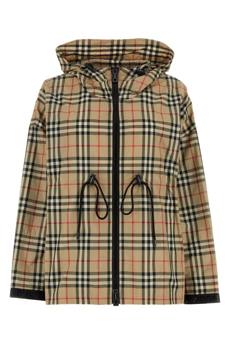 BURBERRY Checked Printed Windbreaker Jacket for Women