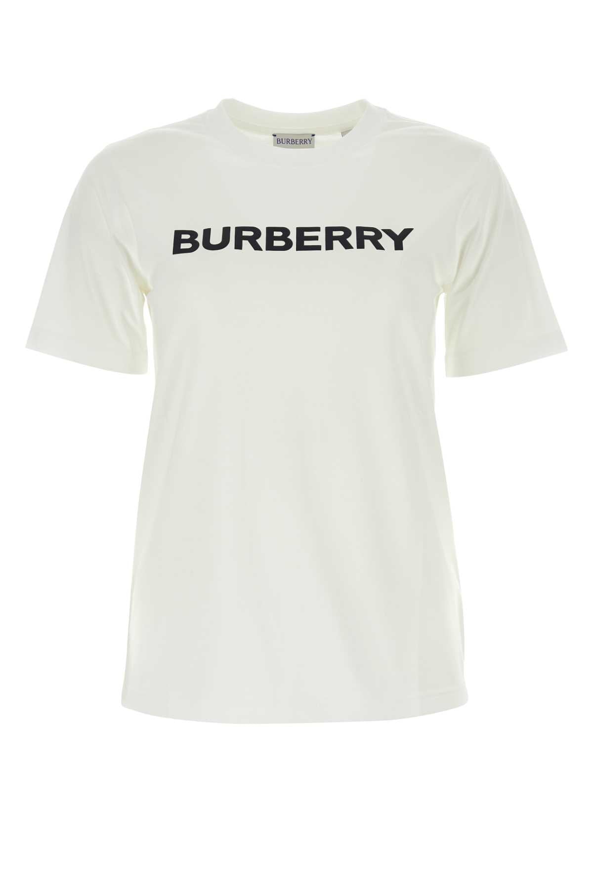 BURBERRY Classic White Cotton T-Shirt for Women