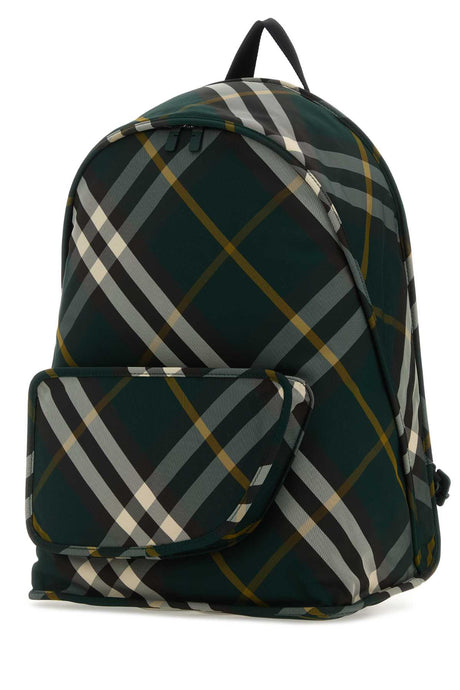 BURBERRY Stylish Printed Nylon Shield Backpack - 39x46x21 cm