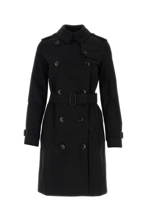 BURBERRY Classic Black Gabardine Trench Jacket for Women