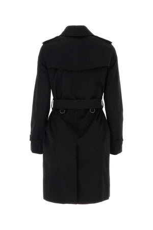 BURBERRY Classic Black Gabardine Trench Jacket for Women