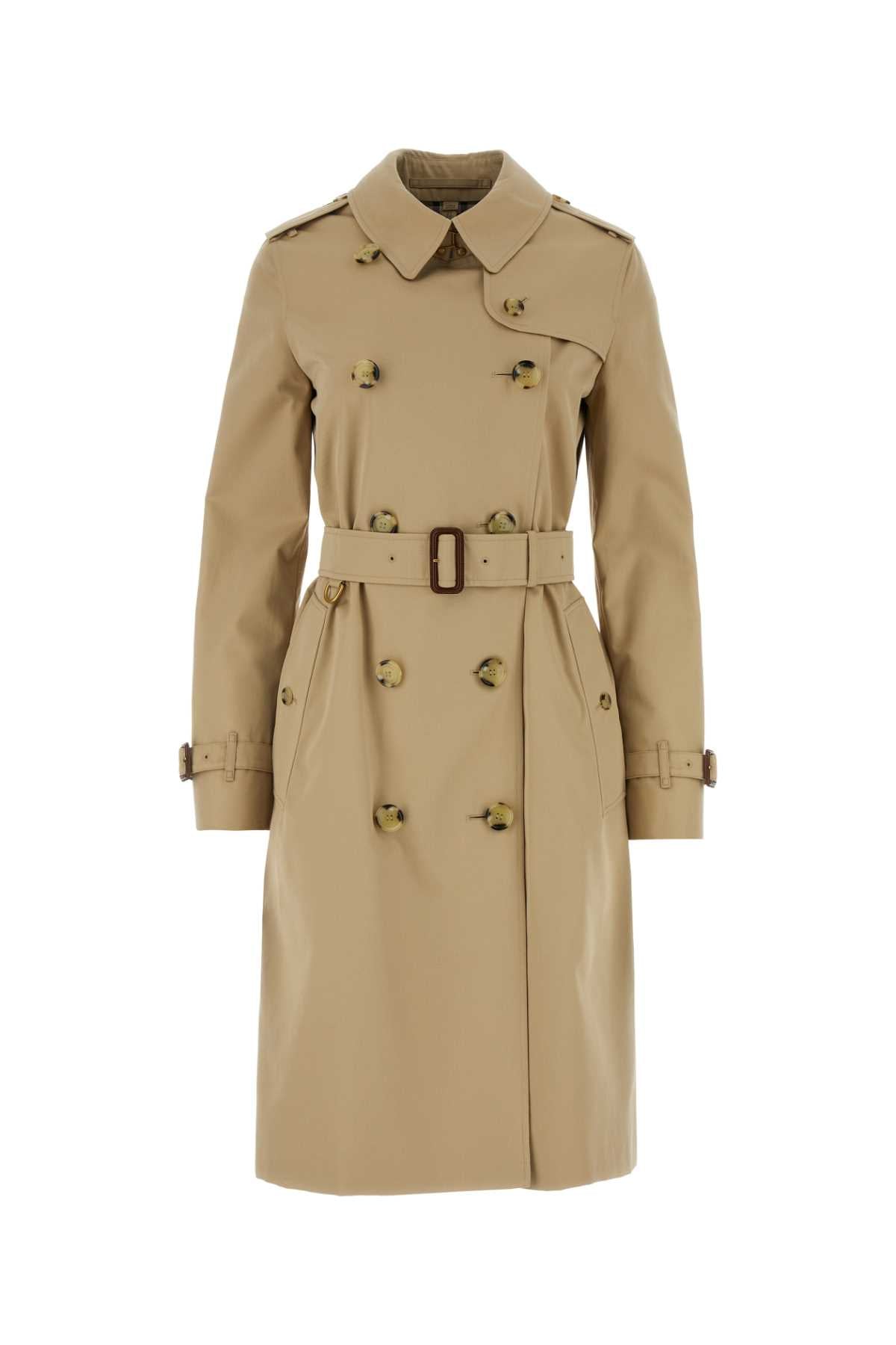 BURBERRY Classic Beige Cotton Trench Jacket for Women