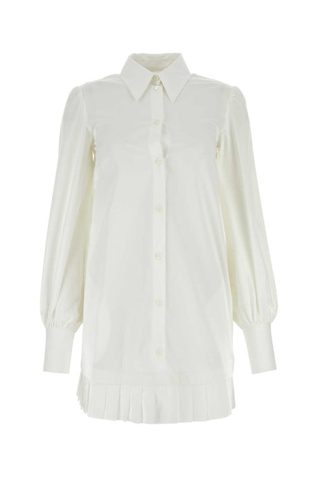 OFF WHITE Chic White Poplin Mini Dress for Women