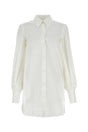 OFF WHITE Chic White Poplin Mini Dress for Women