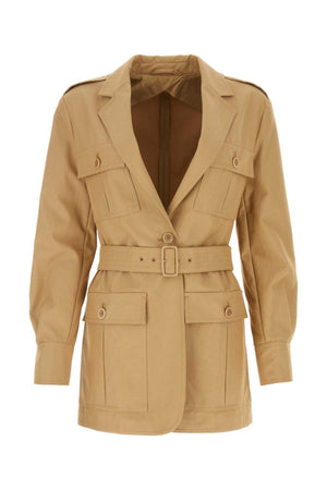 MAX MARA Elegant Camel Cotton Pacos Jacket for Women