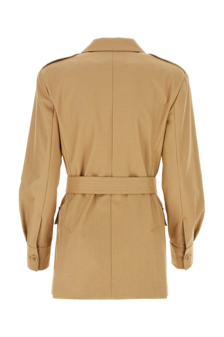 MAX MARA Elegant Camel Cotton Pacos Jacket for Women