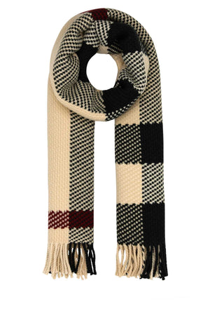 BURBERRY Embroidered Wool Scarf - 202 cm x 50 cm