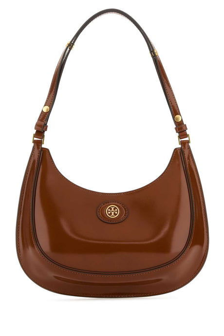 TORY BURCH Mini Caramel Leather Shoulder Handbag