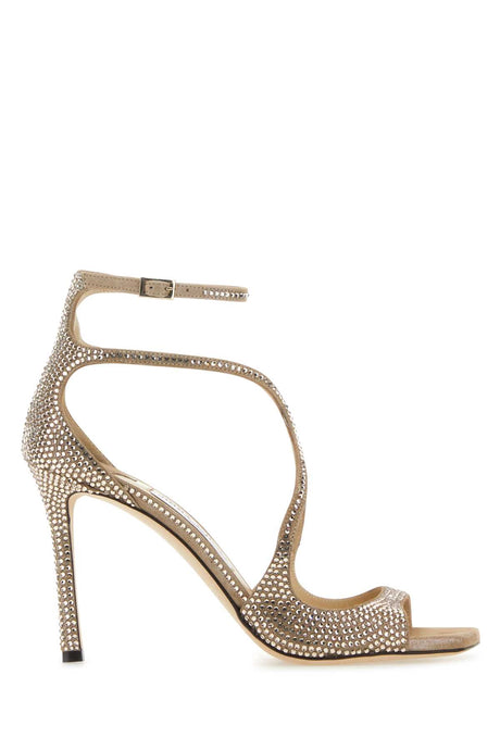 JIMMY CHOO Embellished Suede 95mm Sandals