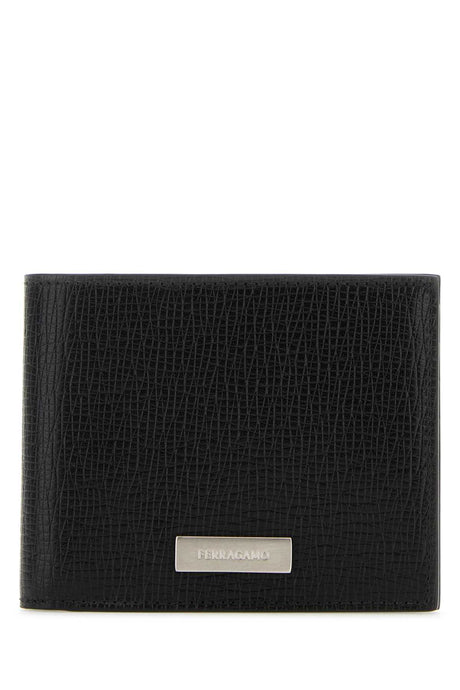 SALVATORE FERRAGAMO Black Leather Mini Wallet