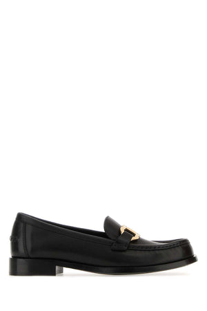 SALVATORE FERRAGAMO Elegant Black Leather Maryan Loafers for Women