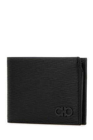 SALVATORE FERRAGAMO Men's Mini Leather Wallet - Black