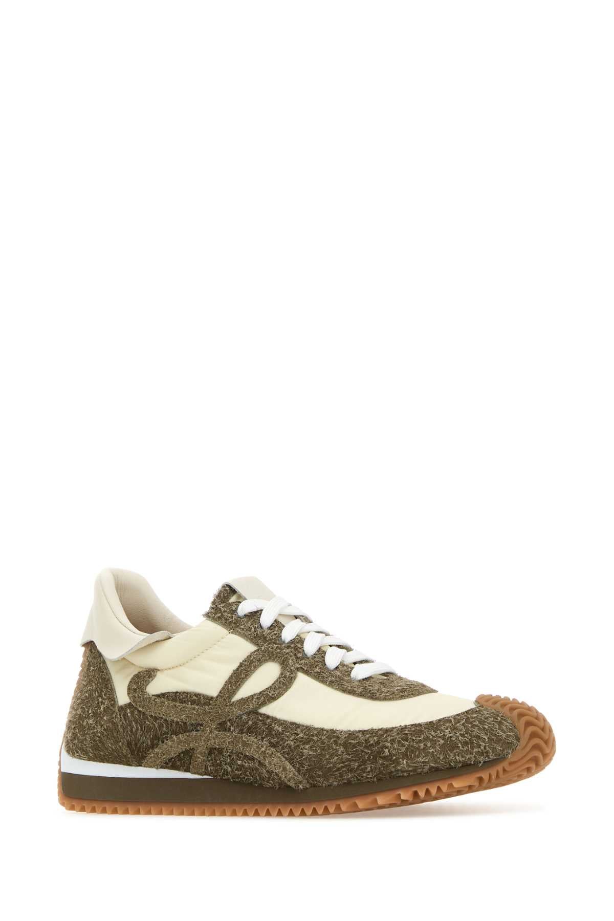 LOEWE Two-tone Suede and Nylon Flow Runner Sneaker for Men