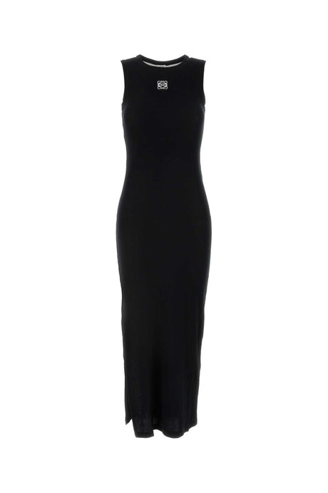 LOEWE Minimalist Black Stretch Cotton Dress for Women