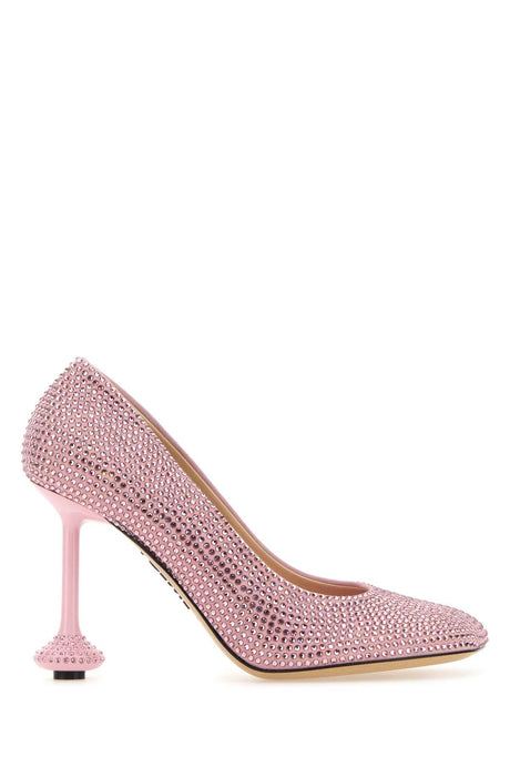 LOEWE Embellished Leather Mini Pumps with 9 cm Heel