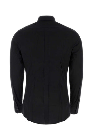 DOLCE & GABBANA Black Stretch Poplin Shirt Size Option Available