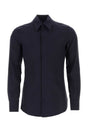 DOLCE & GABBANA Elegant Crepe Shirt for Men - Classic Midnight Blue