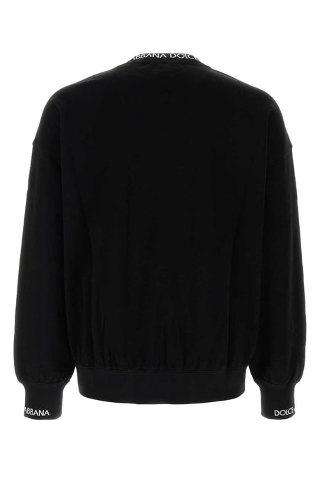 DOLCE & GABBANA Classic Black Cotton Blend Sweatshirt