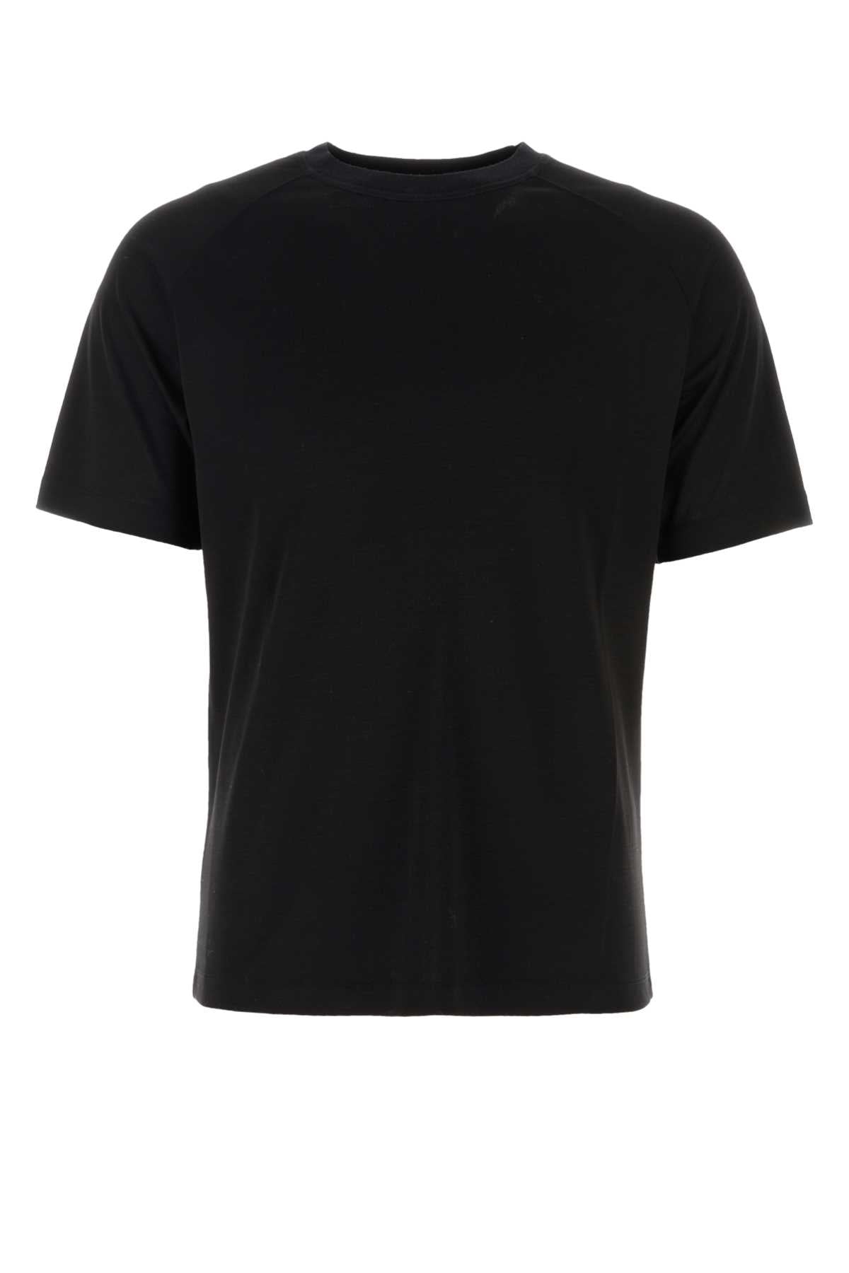 ZEGNA Classic Black Wool T-Shirt for Men