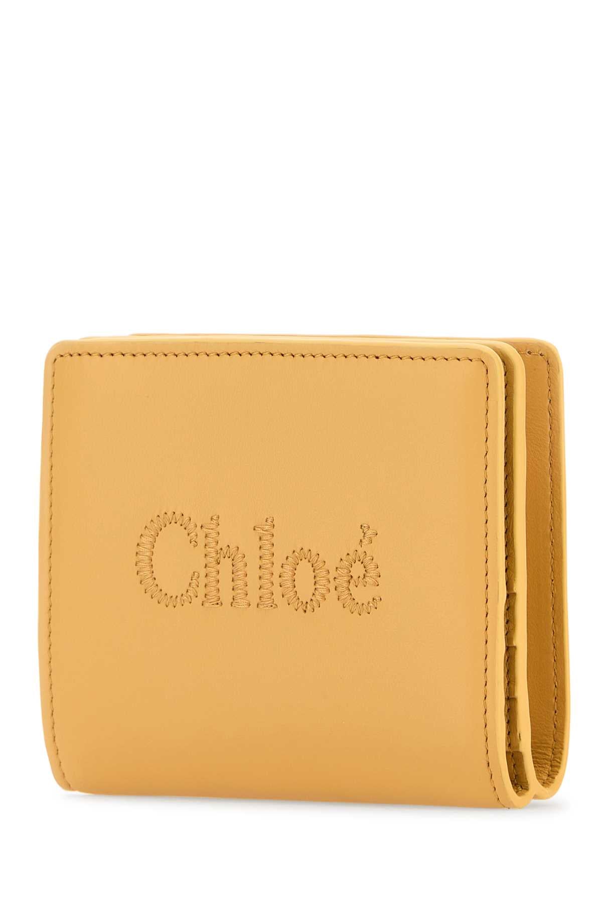 CHLOE Peach Mini Leather Wallet - 11 cm x 9 cm x 3 cm