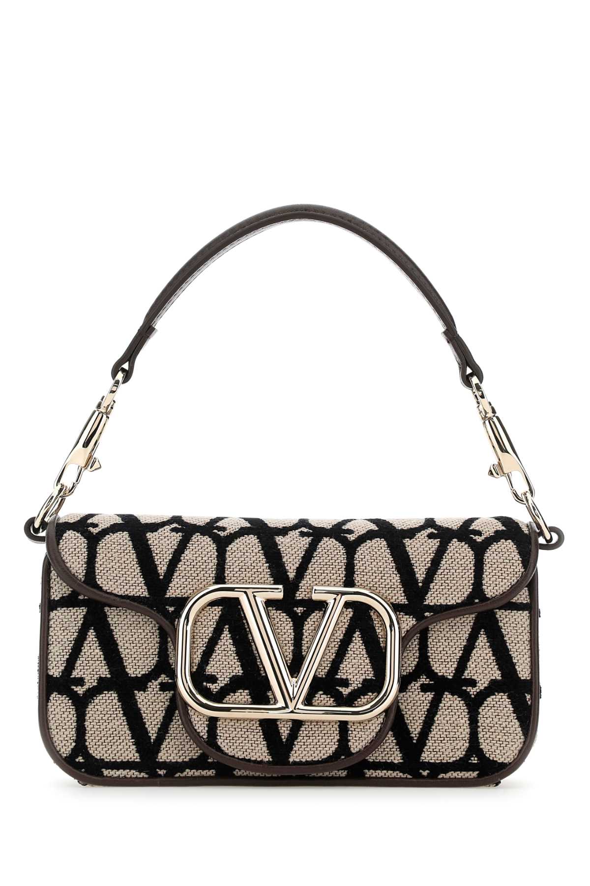 VALENTINO GARAVANI Mini Toile Iconographe & Leather Crossbody Handbag