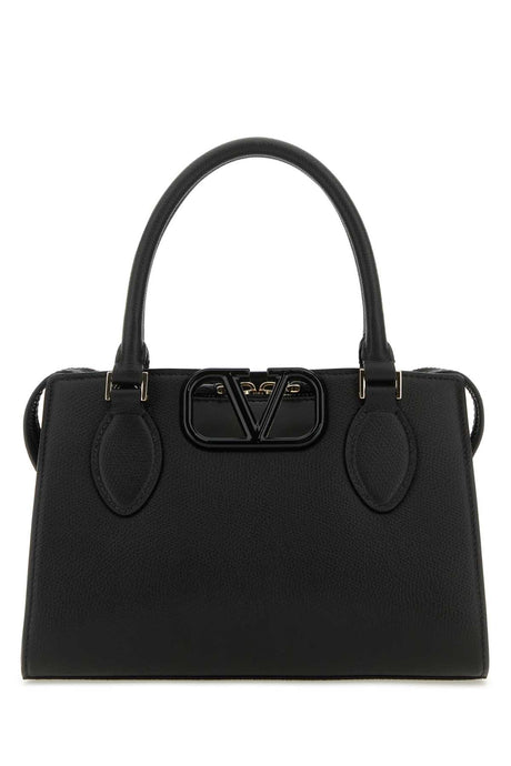 VALENTINO GARAVANI Mini Black Leather VLogo Handbag