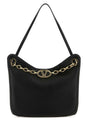 VALENTINO GARAVANI Elegant Black Leather Moon Shopping Handbag - 36 cm x 29 cm