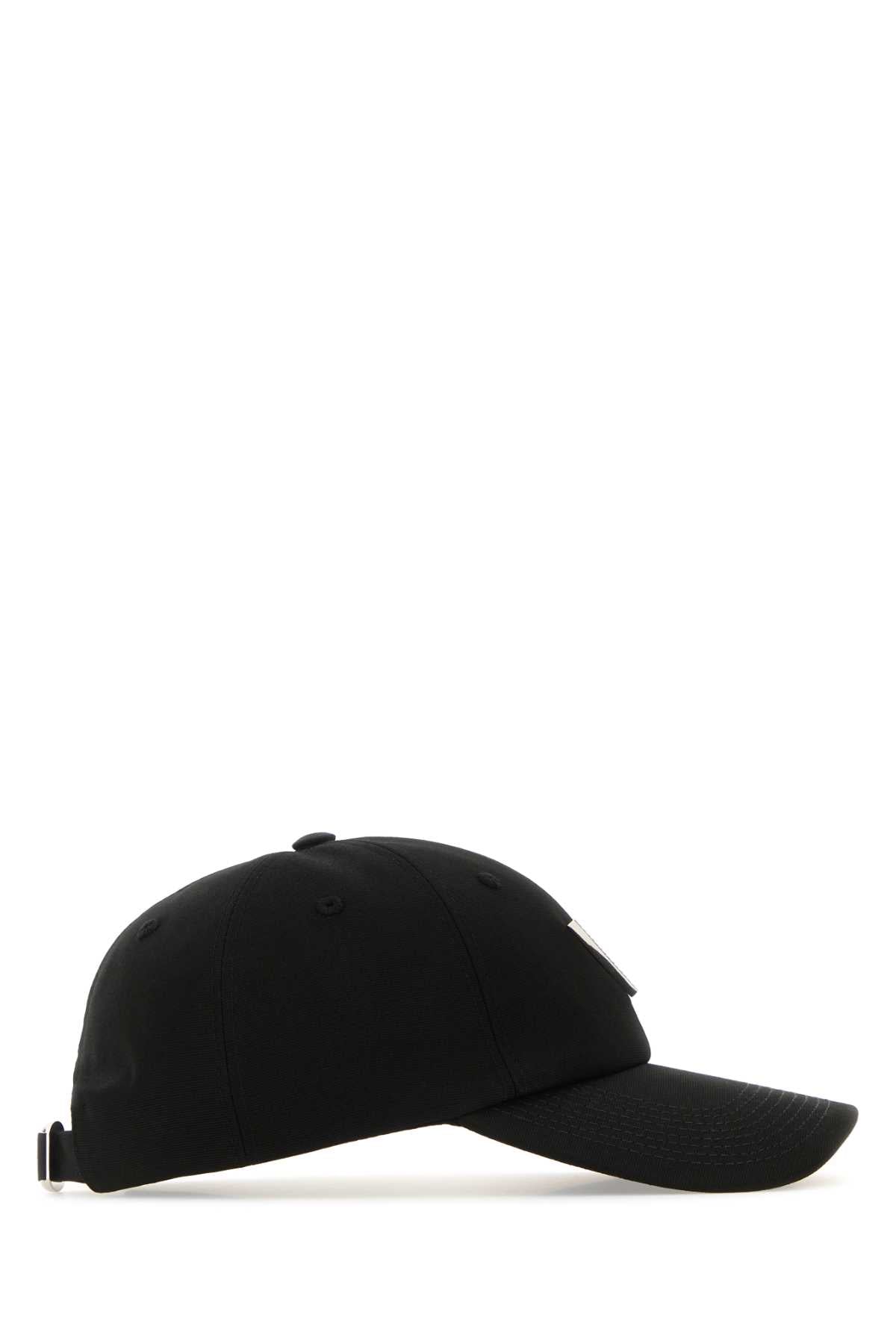 VALENTINO GARAVANI Black Stretch Cotton Baseball Cap for Women