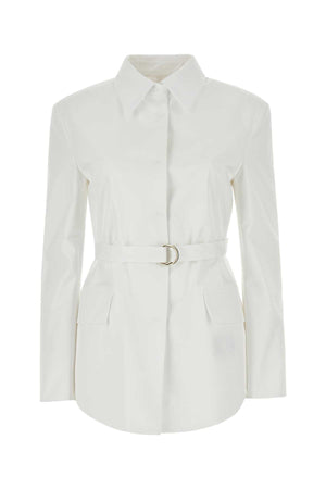 VALENTINO GARAVANI Chic White Poplin Overcoat for Women