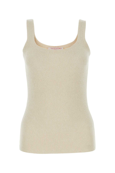 VALENTINO GARAVANI Silk Tank Top for Women - Elegant Beige